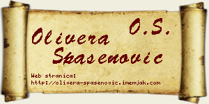 Olivera Spasenović vizit kartica